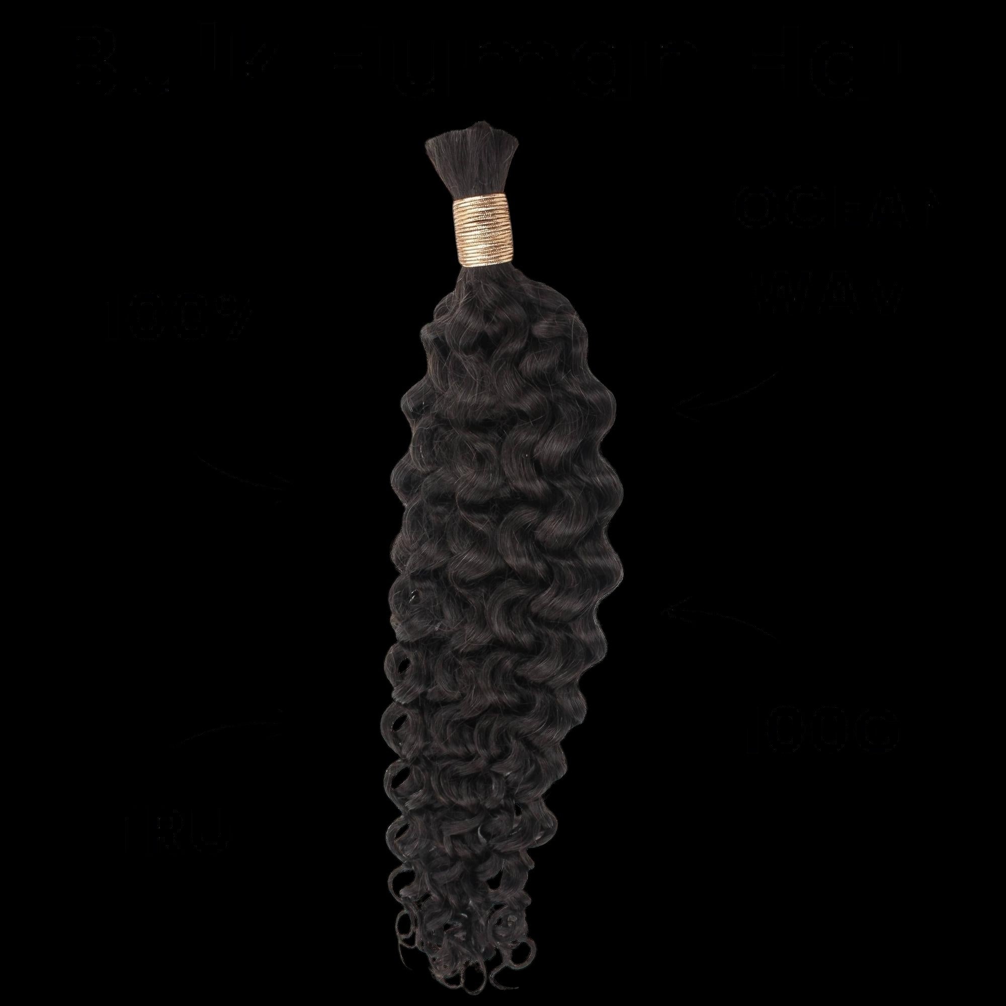 Ocean Wave Bulk 100% Human Braiding Hair by Private Label