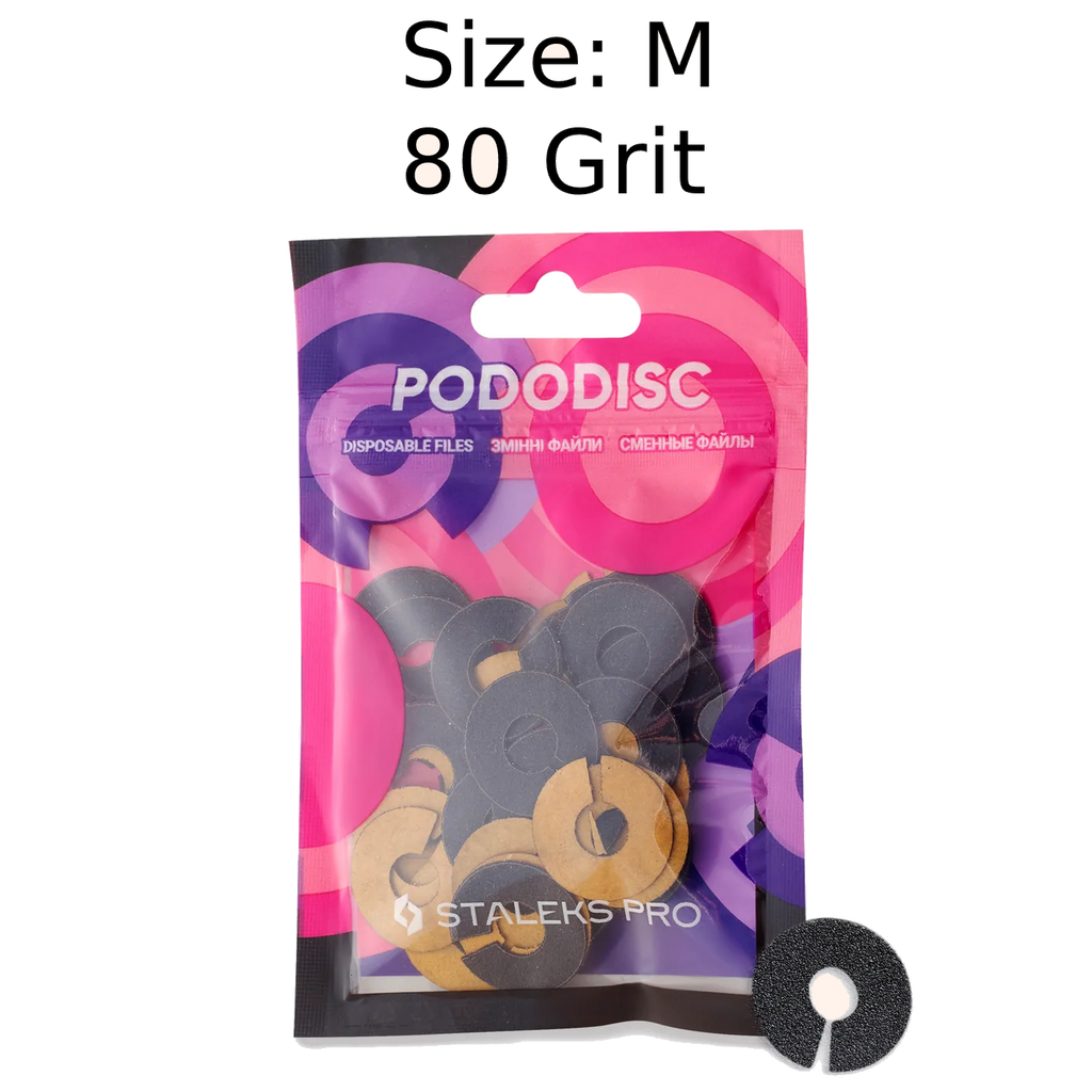 STALEKS PRO EXPERT UMBRELLA PODODISC RINGLIKE DISPOSABLE FILES SIZE M 20 MM DIAMETER REFILL PADS FOR PEDICURE DISC 50 PCS PDFR-20- STALEKS™ by kvadrat store