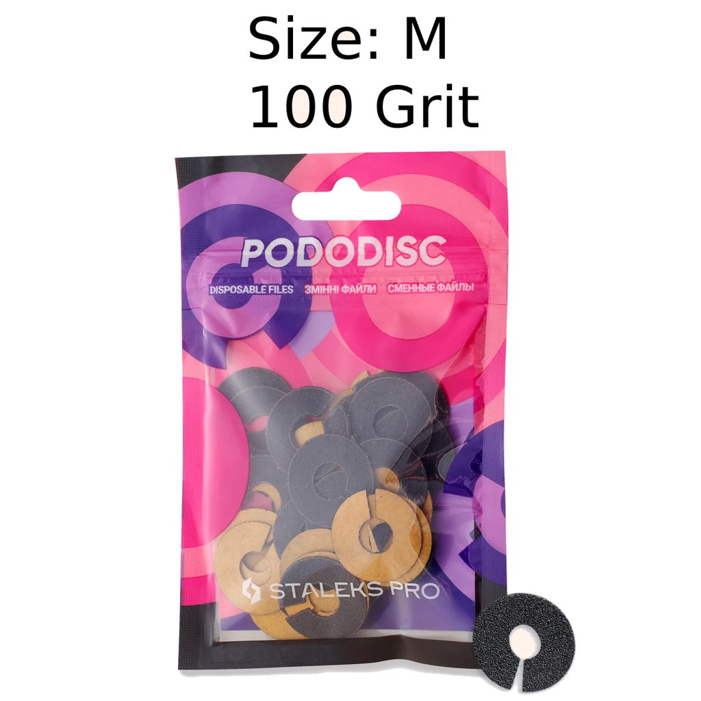 STALEKS PRO EXPERT UMBRELLA PODODISC RINGLIKE DISPOSABLE FILES SIZE M 20 MM DIAMETER REFILL PADS FOR PEDICURE DISC 50 PCS PDFR-20- STALEKS™ by kvadrat store