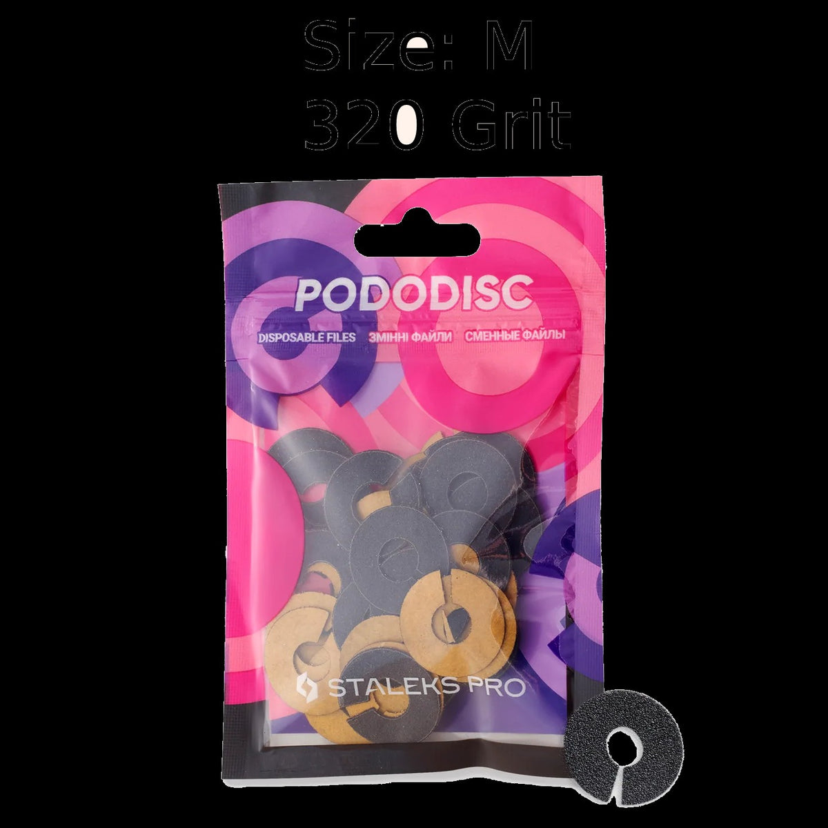 STALEKS PRO EXPERT UMBRELLA PODODISC RINGLIKE DISPOSABLE FILES SIZE M 20 MM DIAMETER REFILL PADS FOR PEDICURE DISC 50 PCS PDFR-20- STALEKS™ by kvadrat store