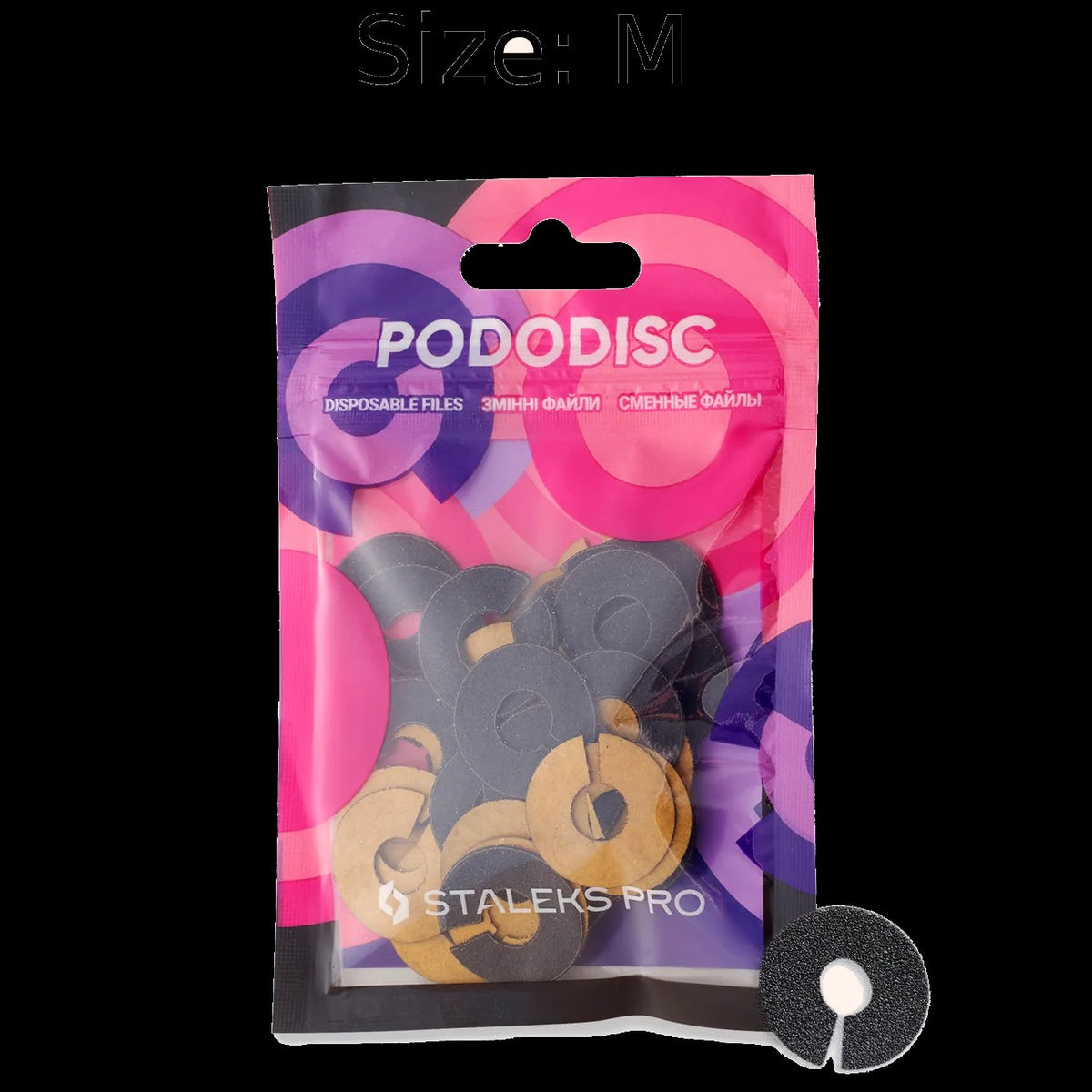 STALEKS PRO EXPERT UMBRELLA PODODISC RINGLIKE DISPOSABLE FILES SIZE M 20 MM DIAMETER REFILL PADS FOR PEDICURE DISC 50 PCS PDFR-20- STALEKS™ by kvadrat store