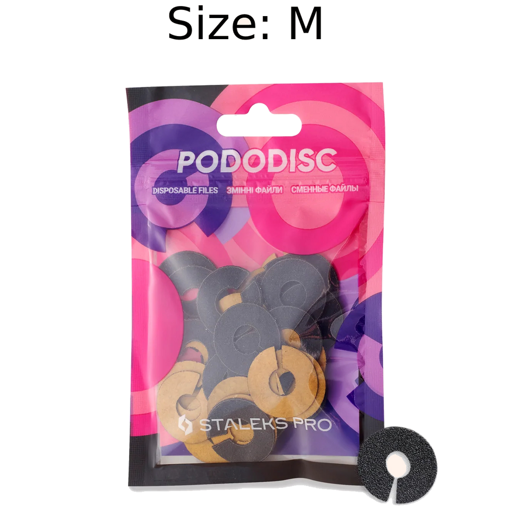 STALEKS PRO EXPERT UMBRELLA PODODISC RINGLIKE DISPOSABLE FILES SIZE M 20 MM DIAMETER REFILL PADS FOR PEDICURE DISC 50 PCS PDFR-20- STALEKS™ by kvadrat store