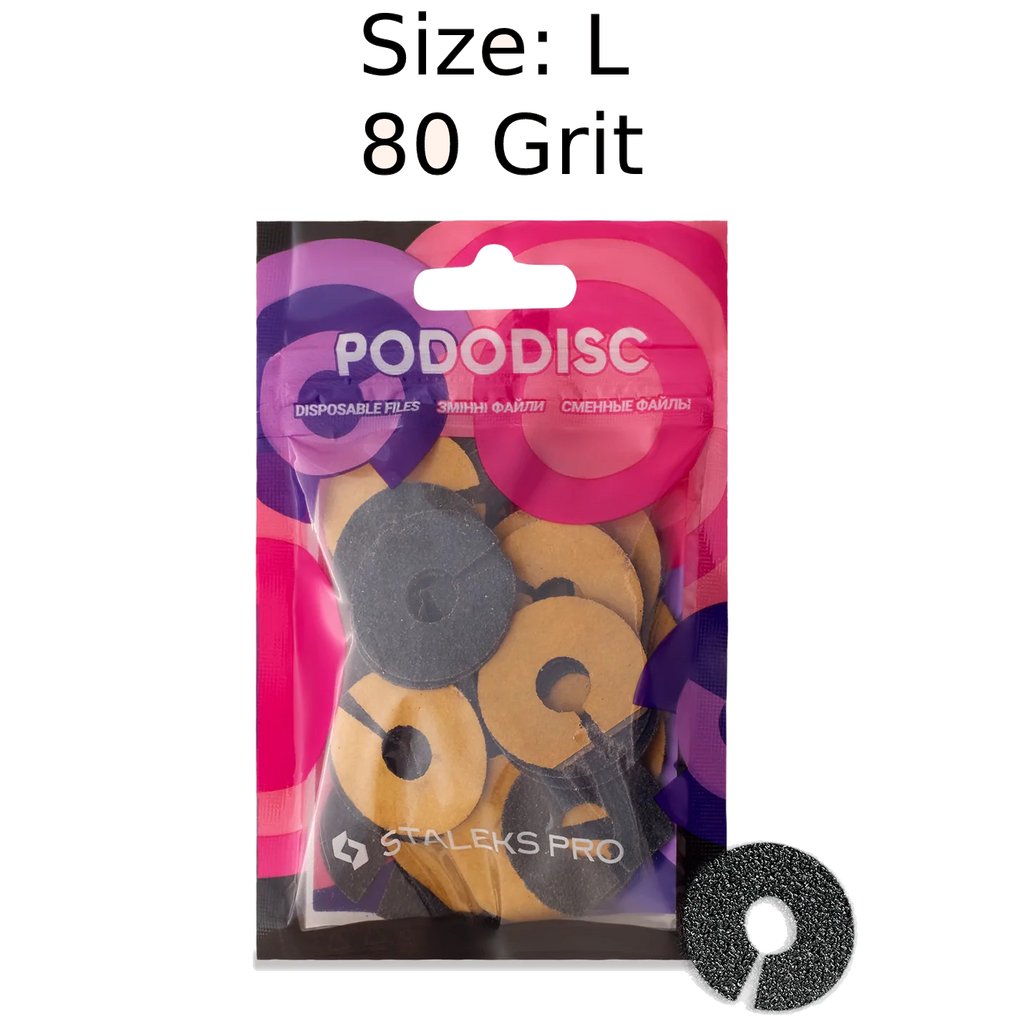 STALEKS PRO EXPERT UMBRELLA PODODISC RINGLIKE DISPOSABLE FILES SIZE L 25 MM DIAMETER REFILL PADS FOR PEDICURE DISC 50 PCS PDFR-25- STALEKS™ by kvadrat store
