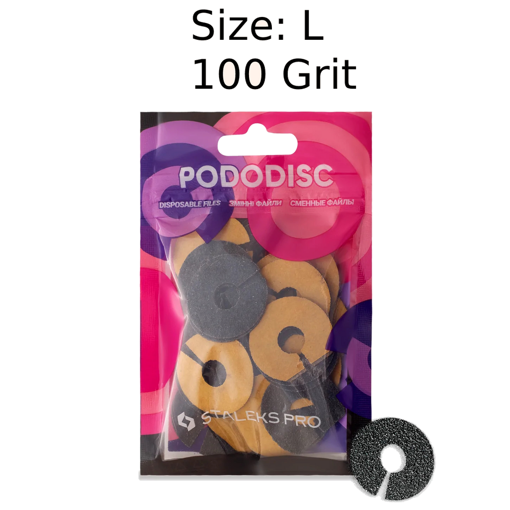 STALEKS PRO EXPERT UMBRELLA PODODISC RINGLIKE DISPOSABLE FILES SIZE L 25 MM DIAMETER REFILL PADS FOR PEDICURE DISC 50 PCS PDFR-25- STALEKS™ by kvadrat store