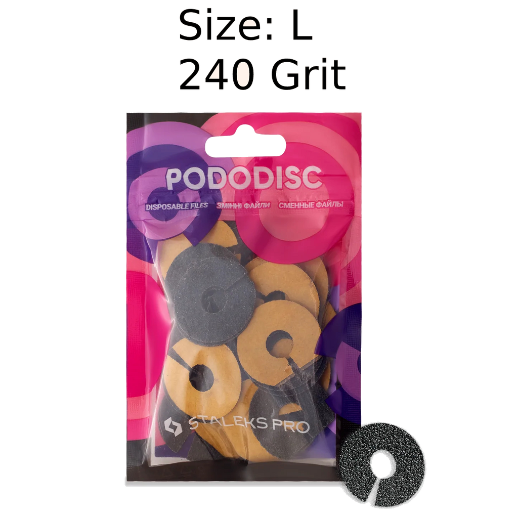 STALEKS PRO EXPERT UMBRELLA PODODISC RINGLIKE DISPOSABLE FILES SIZE L 25 MM DIAMETER REFILL PADS FOR PEDICURE DISC 50 PCS PDFR-25- STALEKS™ by kvadrat store