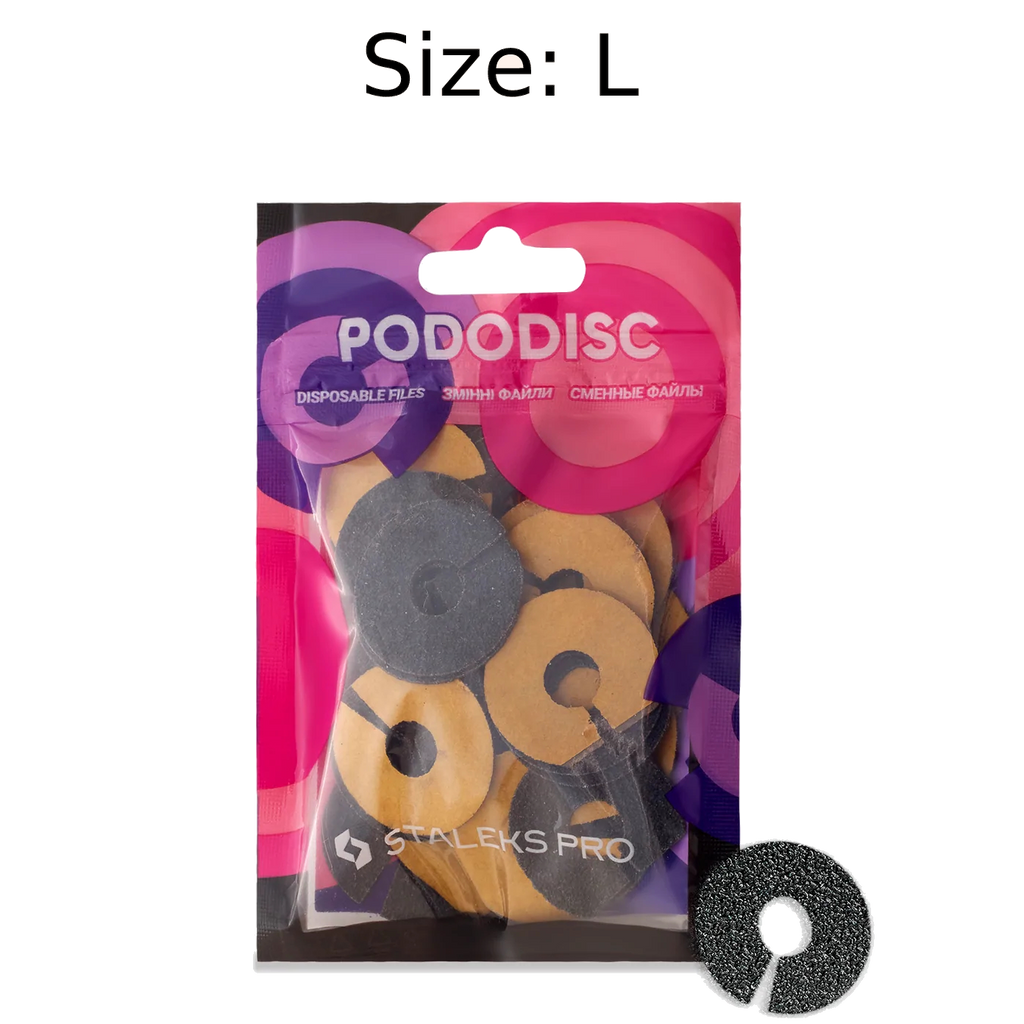 STALEKS PRO EXPERT UMBRELLA PODODISC RINGLIKE DISPOSABLE FILES SIZE L 25 MM DIAMETER REFILL PADS FOR PEDICURE DISC 50 PCS PDFR-25- STALEKS™ by kvadrat store