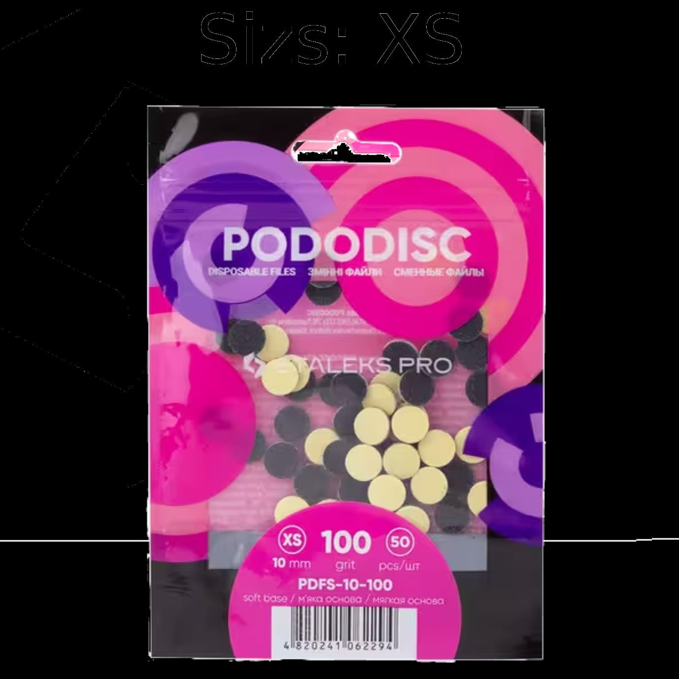 STALEKS PRO XS PODODISC DISPOSABLE FILES SOFT BASE FOR PEDICURE DISC 10MM (50 PCS) PDFS-10- STALEKS™ by kvadrat store
