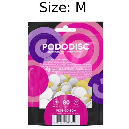 STALEKS PRO M PODODISC DISPOSABLE FILES SOFT BASE FOR PEDICURE DISC 20MM (50 PCS) PDFS-20- STALEKS™