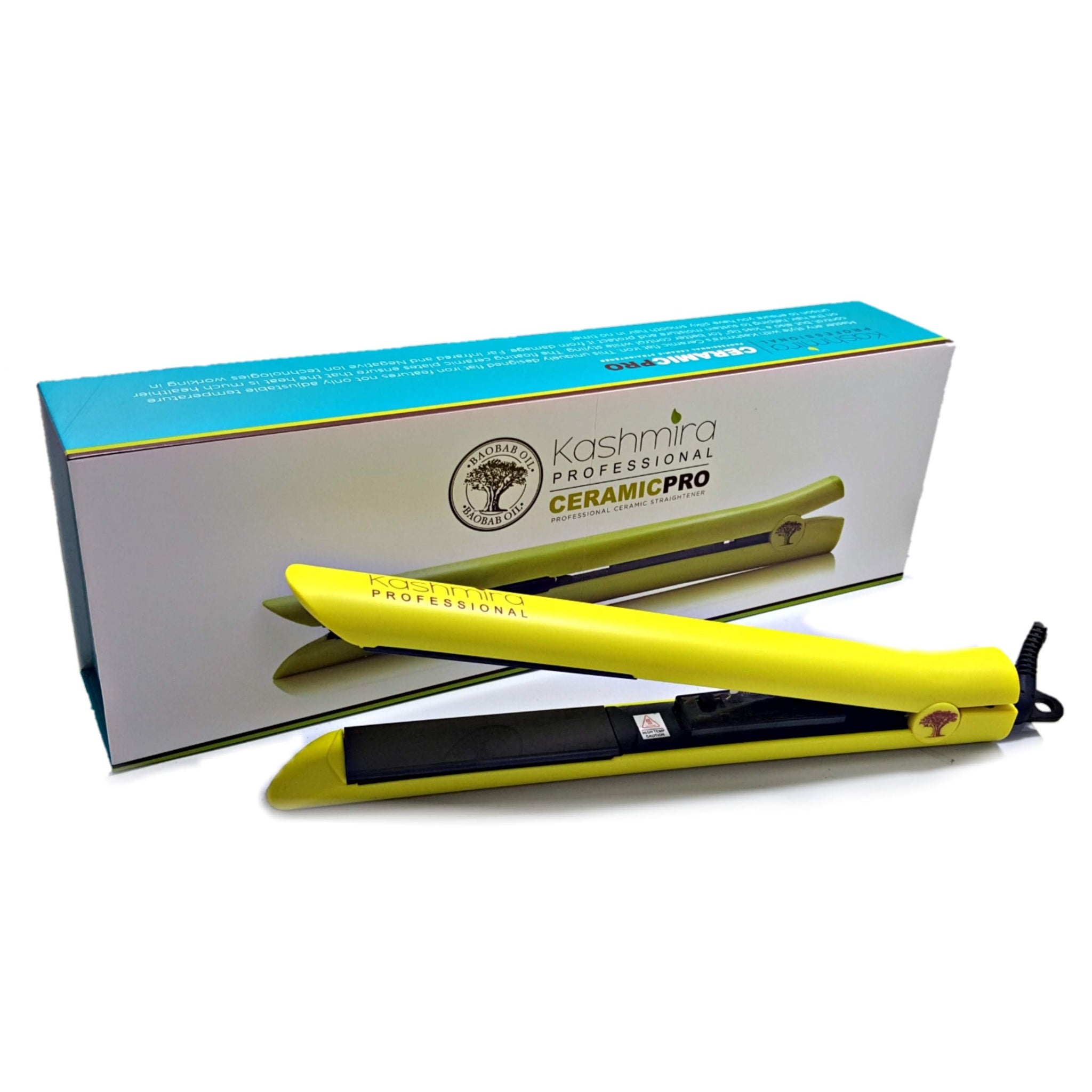 Ceramic Pro 1" Infrared & Ionic Technology Flat Iron - Yellow by VYSN
