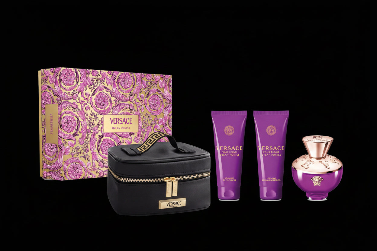 Dylan Purple By Versace For Women 4PCs Set EDP Spray by perfumesandrea