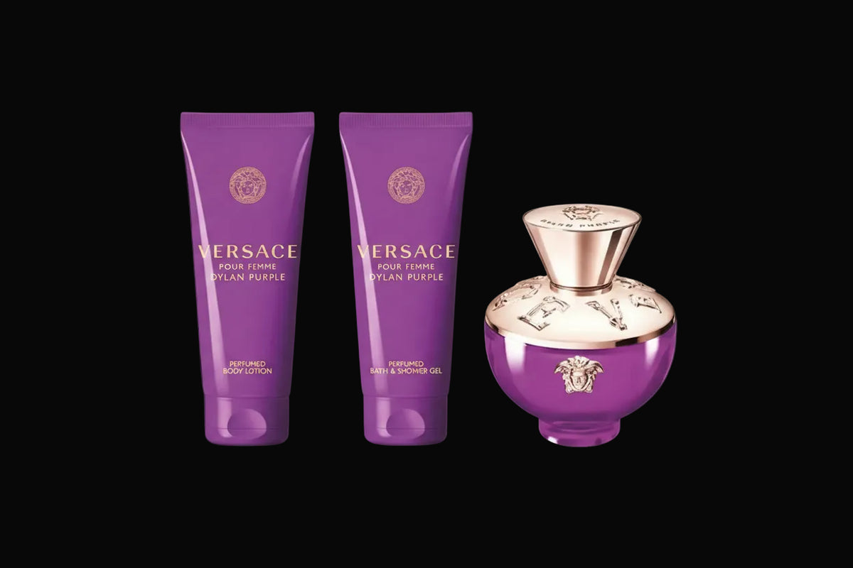 Dylan Purple By Versace For Women 4PCs Set EDP Spray by perfumesandrea