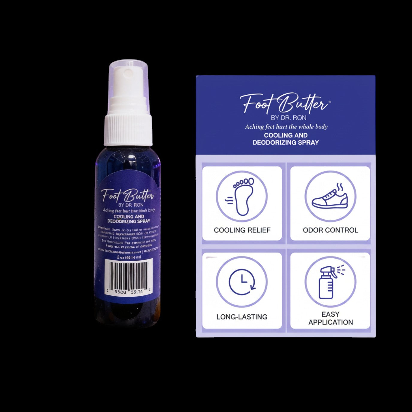 Lavender Cooling & Deodorizing Foot Spray – 2 oz Freshness & Odor Control by Foot Butter by Dr Ron
