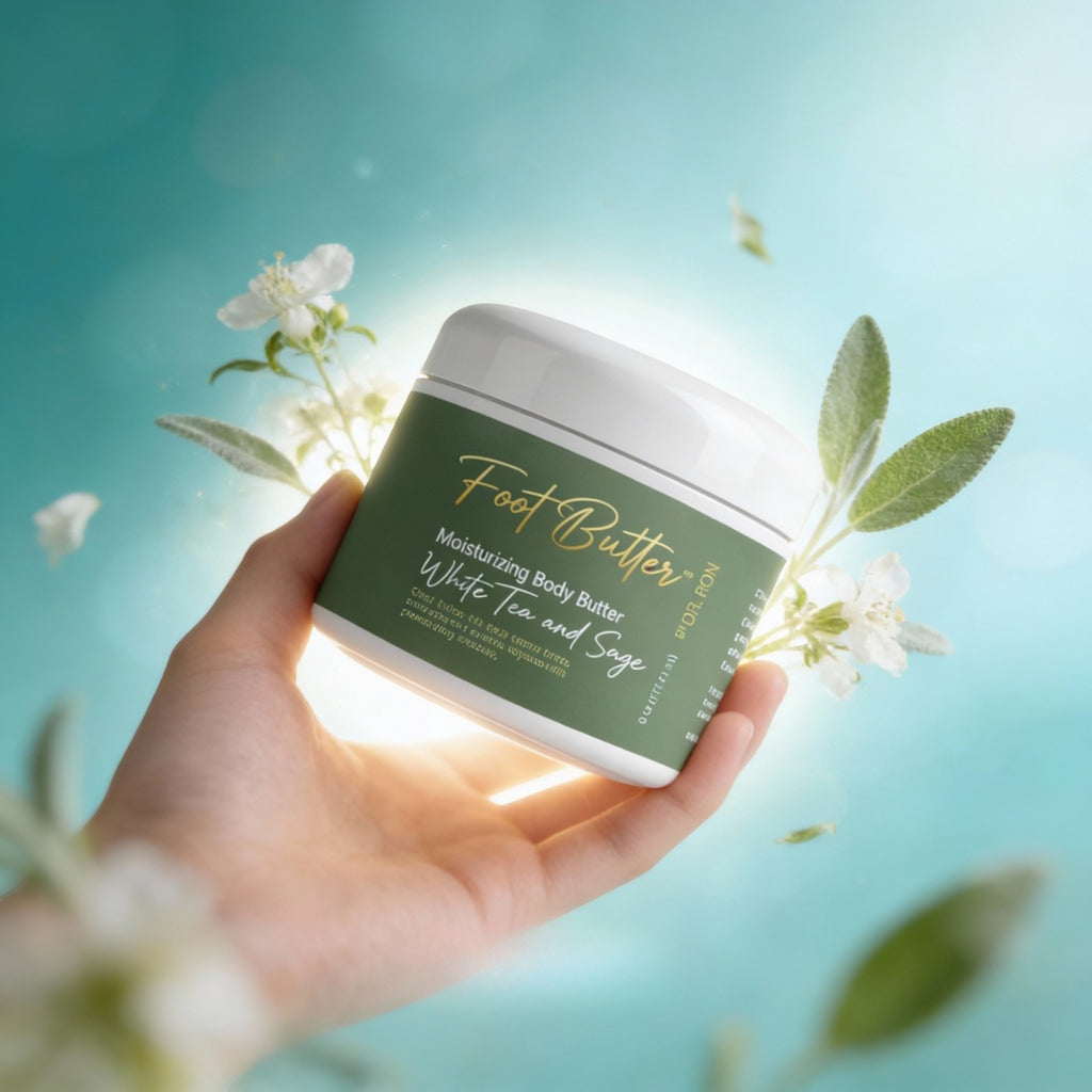 White Tea & Sage Moisturizing Body Butter – Hydrating, Nourishing, Ultra-Soft Skin Cream by Foot Butter by Dr Ron
