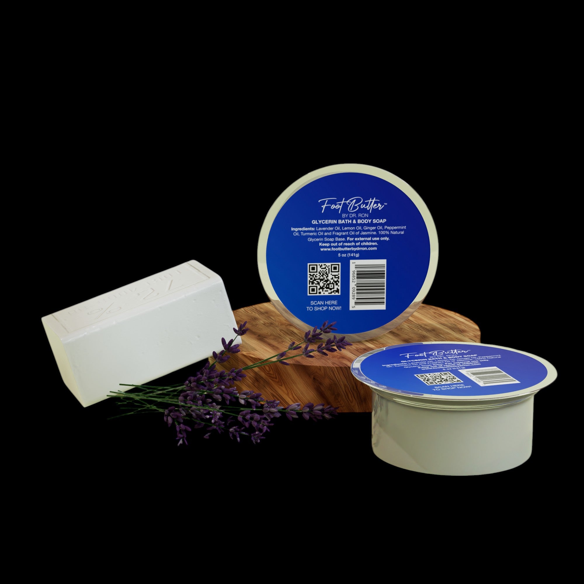 Lavender Glycerin Bath & Body Soap – Hydrating, Gentle, Moisturizing Cleanser by Foot Butter by Dr Ron