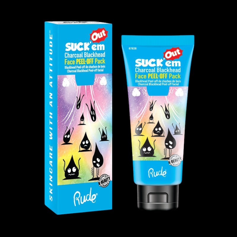 RUDE Suck'em Out Charcoal Blackhead Face Peel-off Pack by VYSN