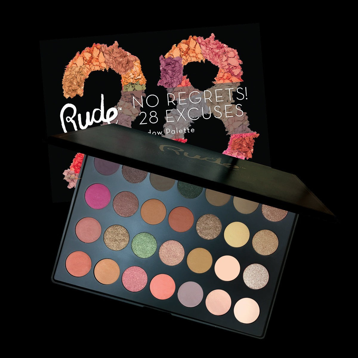 RUDE No Regrets! 28 Excuses Eyeshadow Palette (DC) - Virgo by VYSN