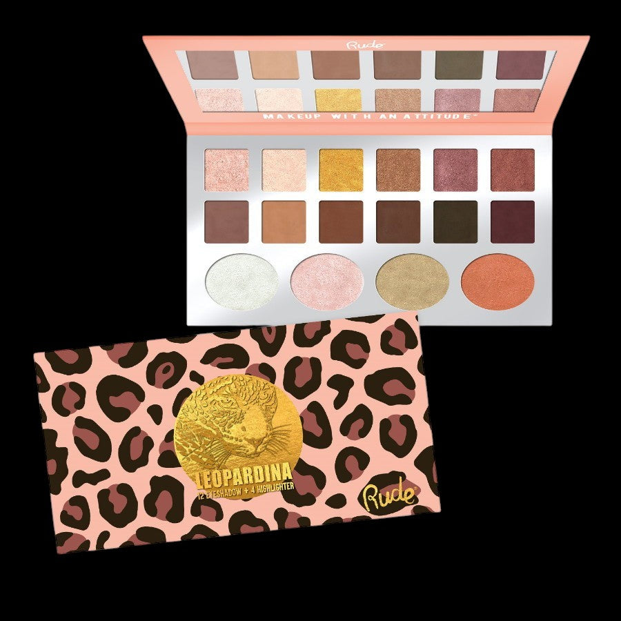 RUDE Leopardina 12 Eyeshadows + 4 Highlighters by VYSN