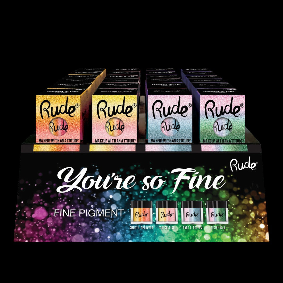 RUDE You're So Fine Pigment Acrylic Display, 48 Pieces by VYSN