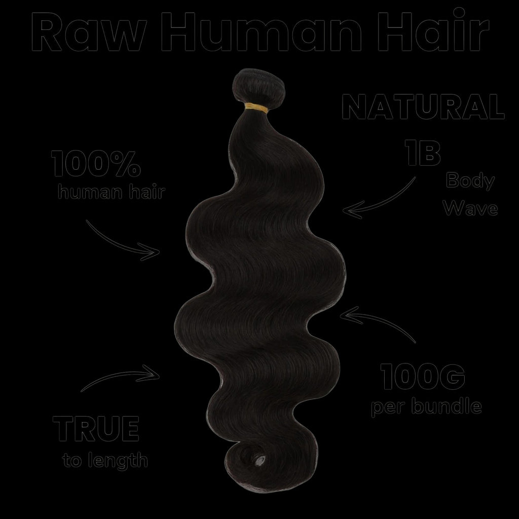 Raw Brazilian Body Wave 100% Human Hair Bundles by Private Label