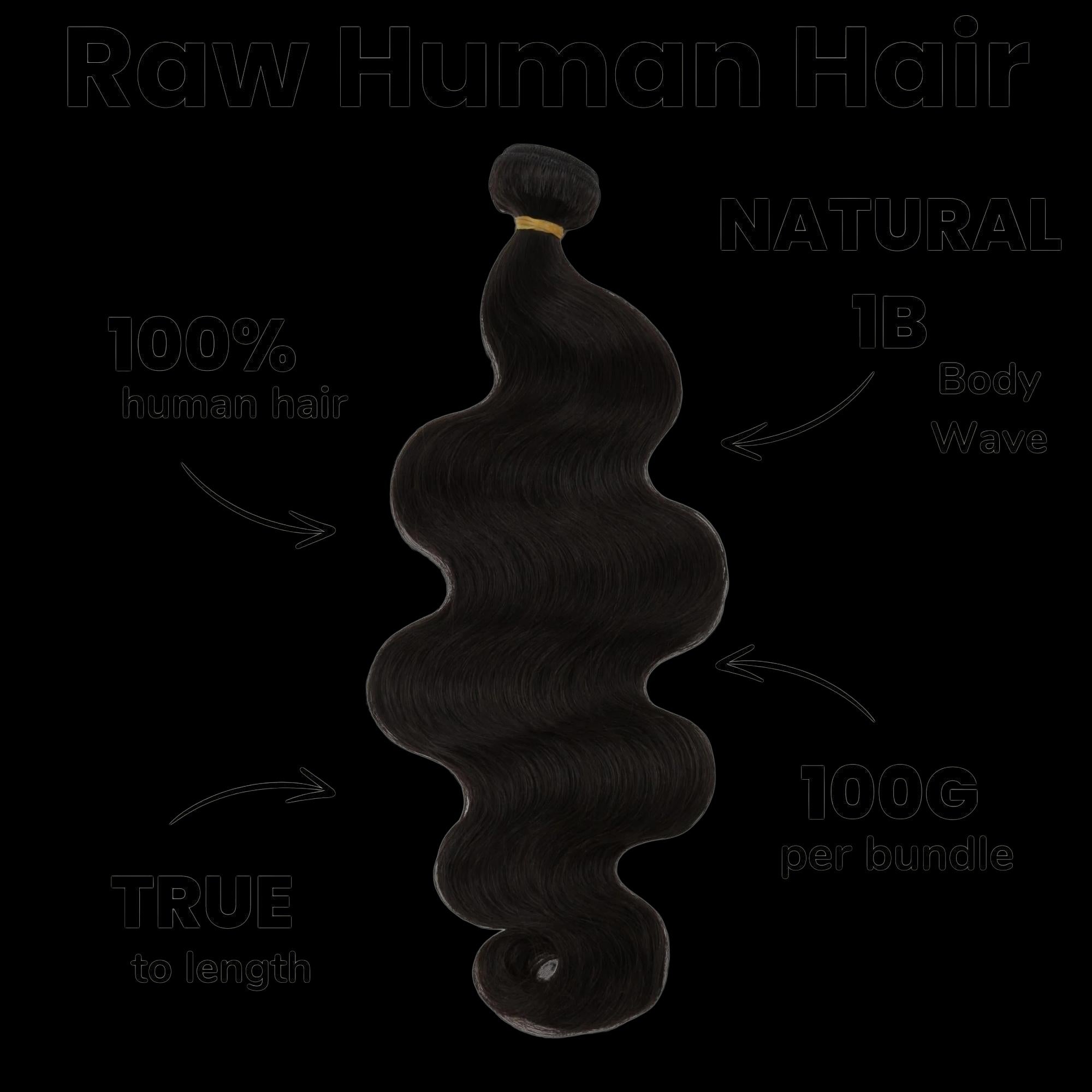 Raw Brazilian Body Wave 100% Human Hair Bundles by Private Label