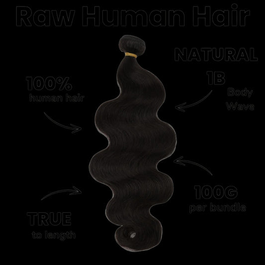 Raw Brazilian Body Wave 100% Human Hair Bundles by Private Label