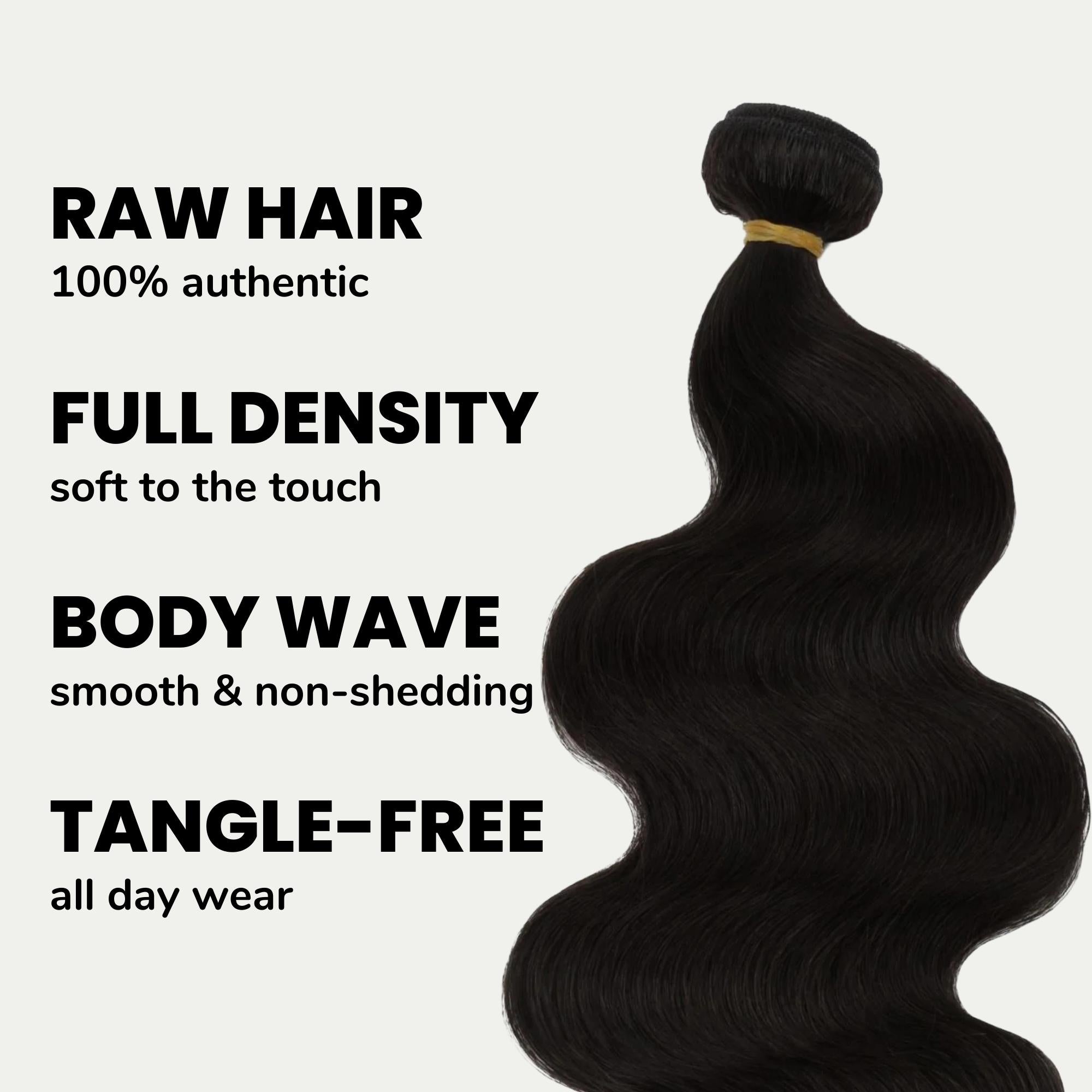 Raw Brazilian Body Wave 100% Human Hair Bundles by Private Label