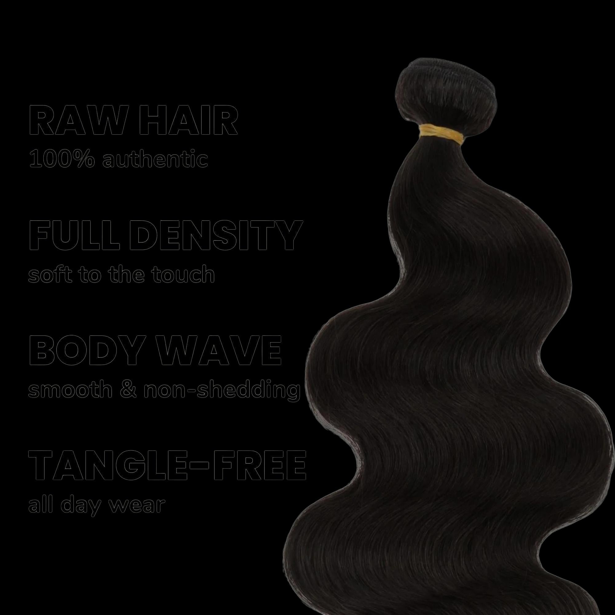 Raw Brazilian Body Wave 100% Human Hair Bundles by Private Label
