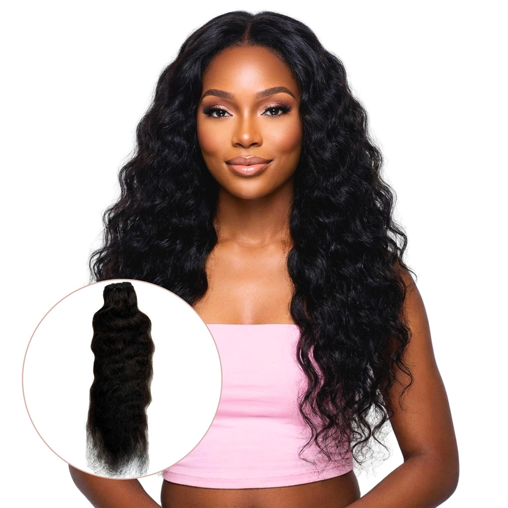Raw Indian Curly 100% Human Hair Bundles by Private Label