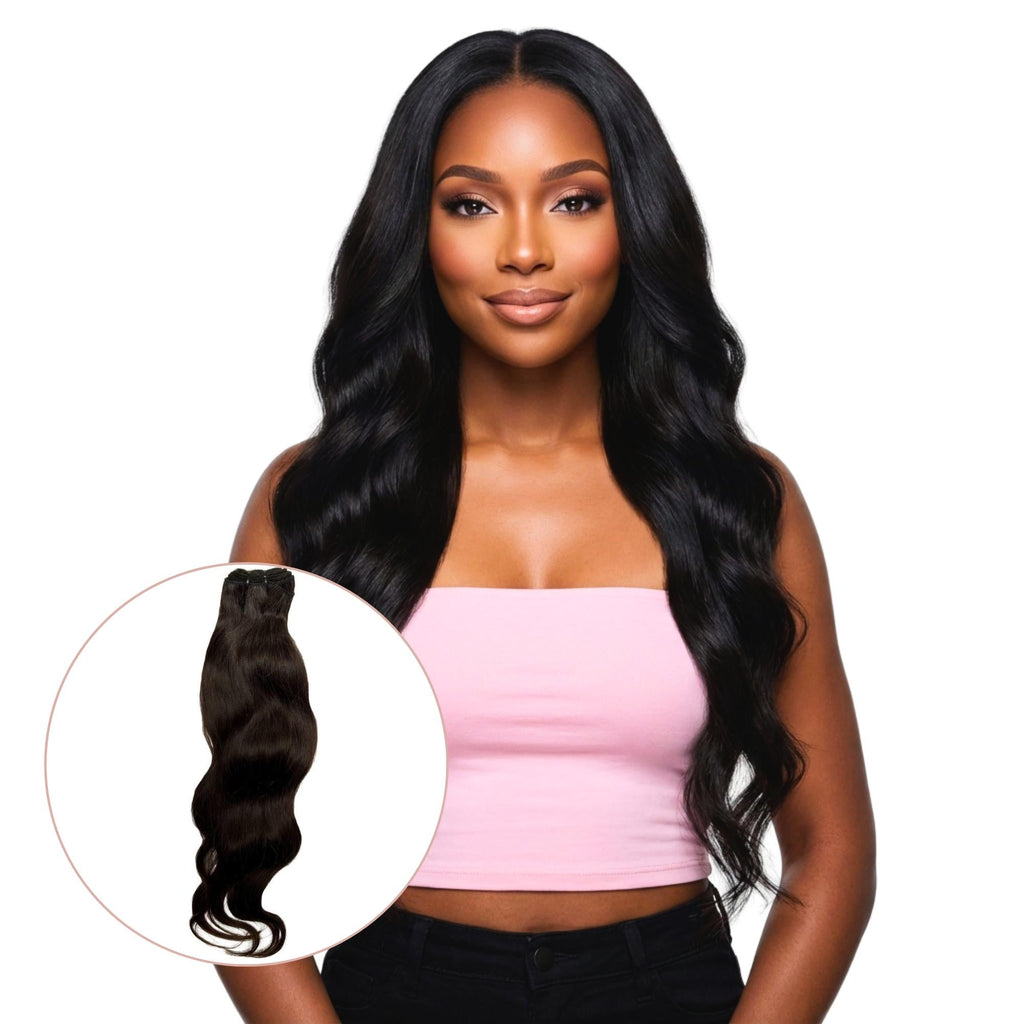 Raw Indian Wavy 100% Human Hair Bundles by Private Label