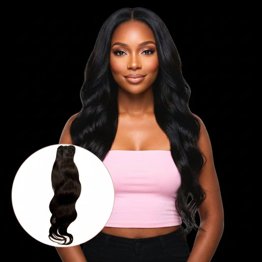 Raw Indian Wavy 100% Human Hair Bundles by Private Label