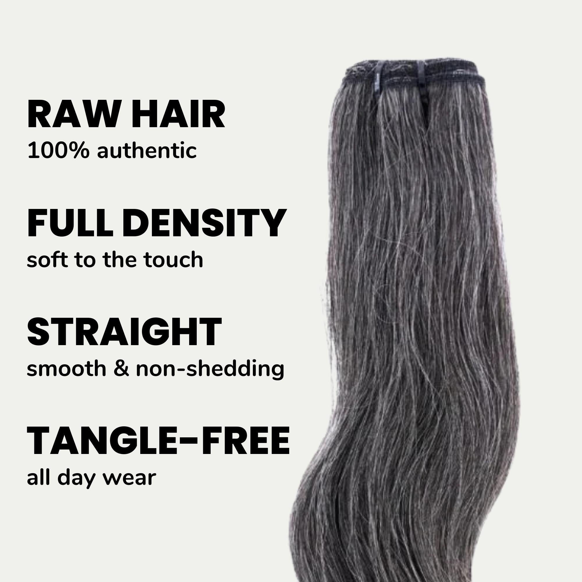 Raw Vietnamese Natural Gray 100% Human Hair Bundles by Private Label