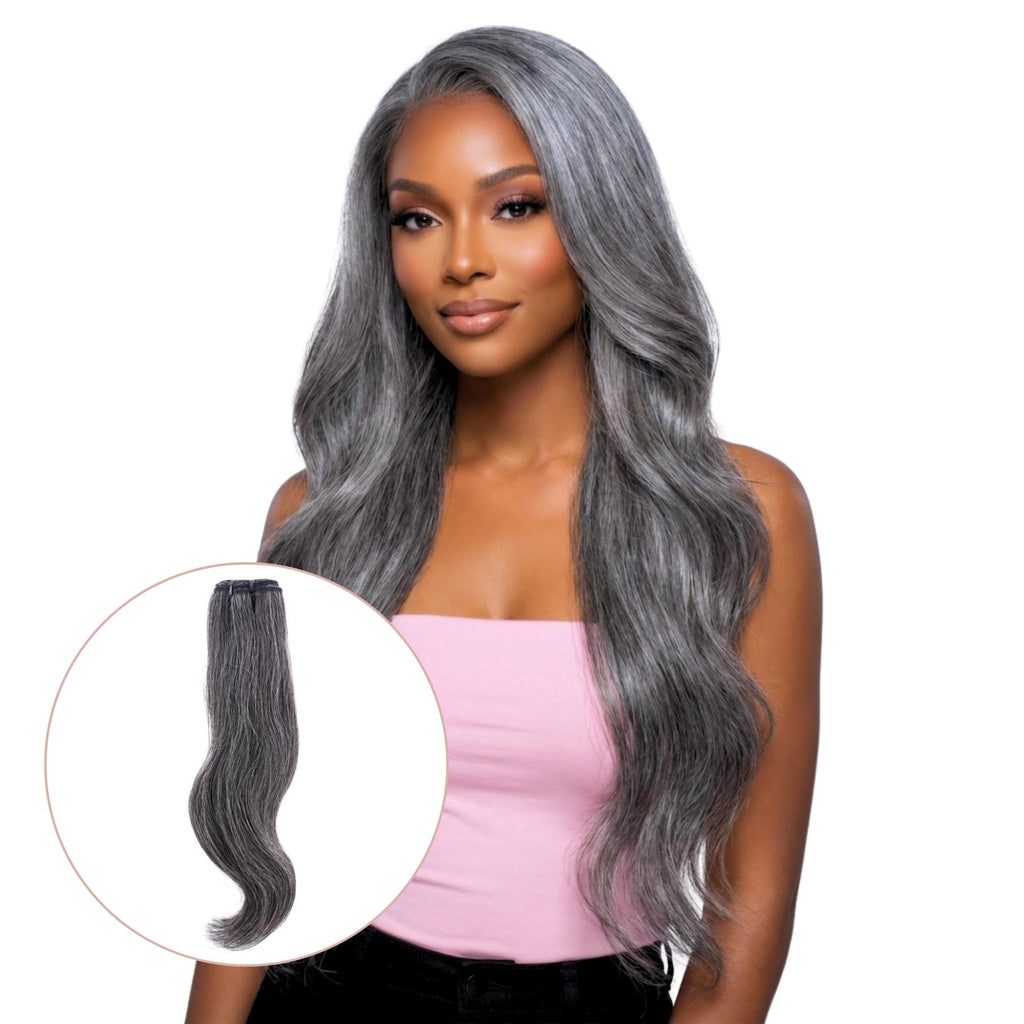 Raw Vietnamese Natural Gray 100% Human Hair Bundles by Private Label