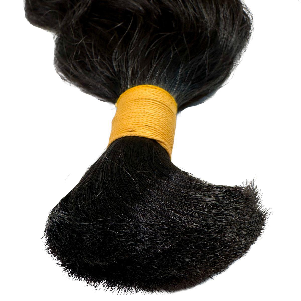 Raw Indian Curly Bulk 100% Human Braiding Hair by Private Label