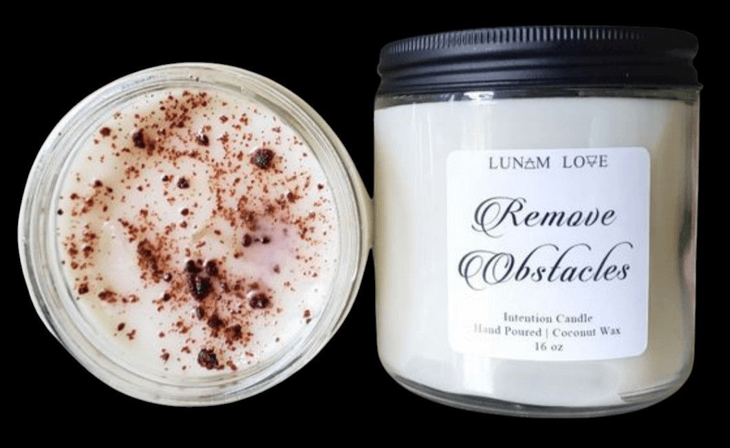 Remove Obstacles Glass Candle by The Good Shaman