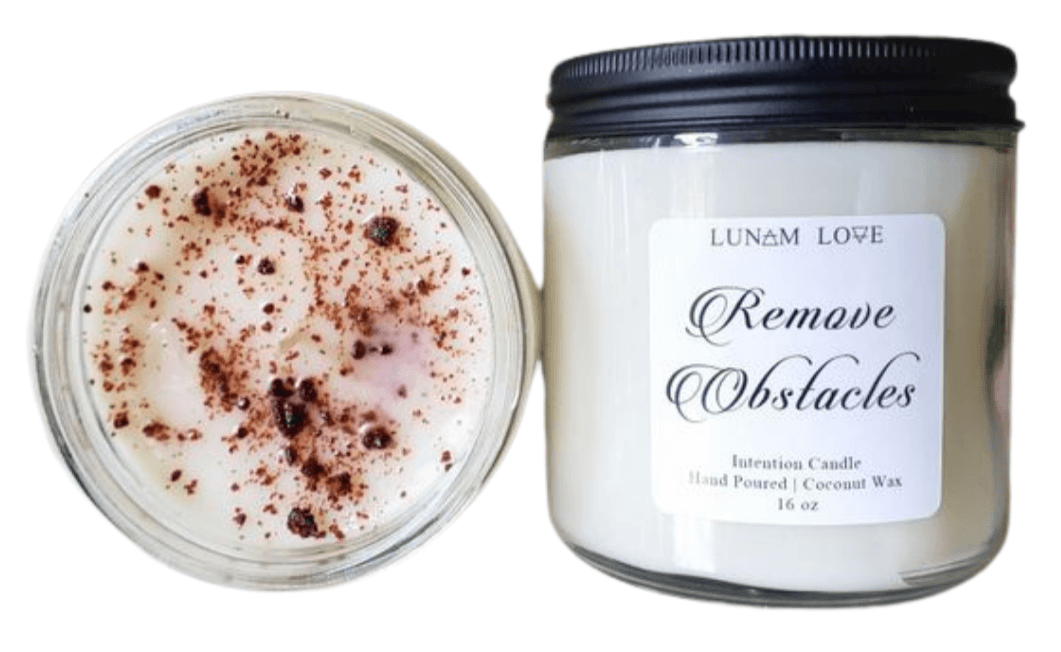 Remove Obstacles Glass Candle by The Good Shaman