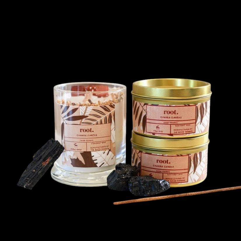 Root Chakra Luxe Natural Coconut Wax Scented Candle - AetherLux.Shop