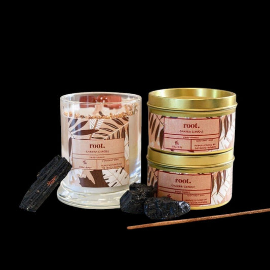 Root Chakra Luxe Natural Coconut Wax Scented Candle - AetherLux.Shop