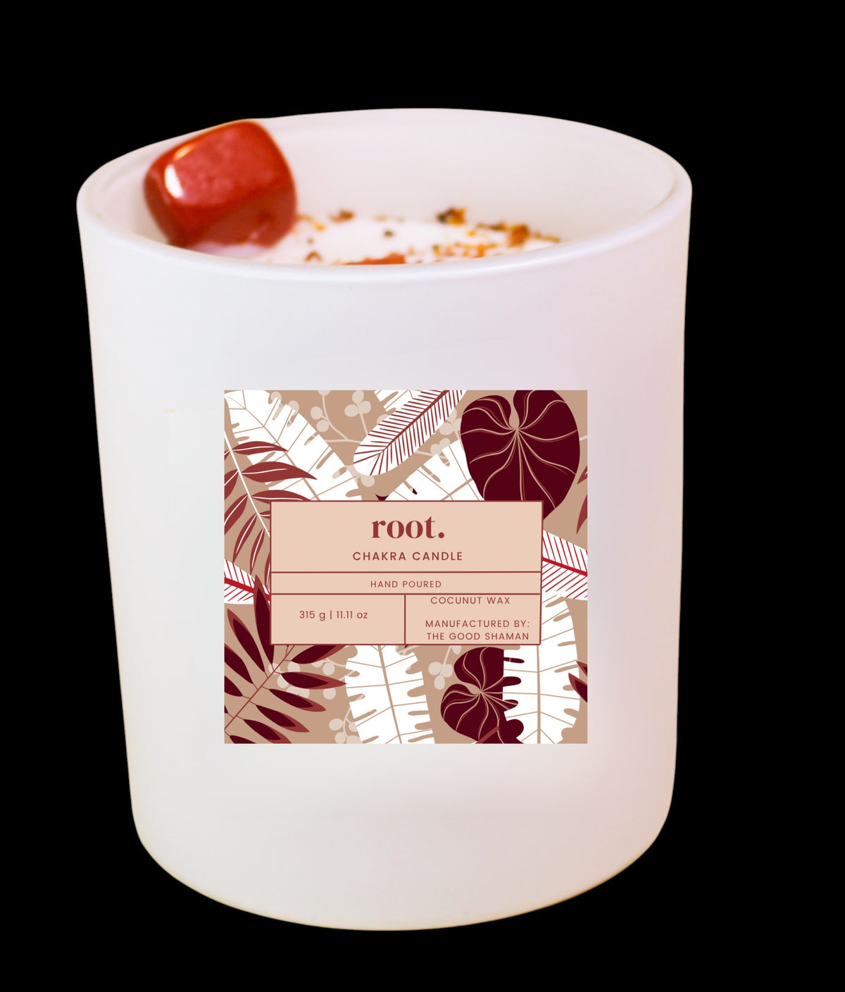 Root Chakra Luxe Natural Coconut Wax Scented Candle - AetherLux.Shop