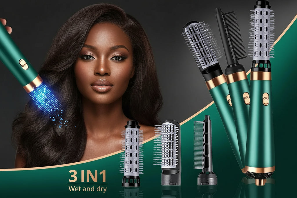 3-in-1 Hair Styling Tool with 110000 RPM Air Brush, Negative Ion Hair Care Dryer, Multifunctional Hair Styling Comb for Blow Dry