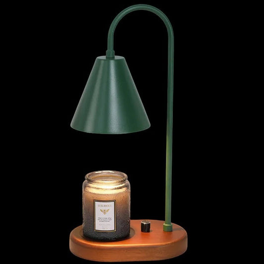 110V/230V Electric Candle Warmer Wax Melting Light Creative Aromatherapy Table Wooden Base Bedside Decor - AetherLux.Shop