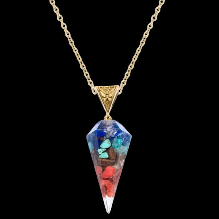 Reiki Healing 7 Chakra Orgone Necklace by The Good Shaman