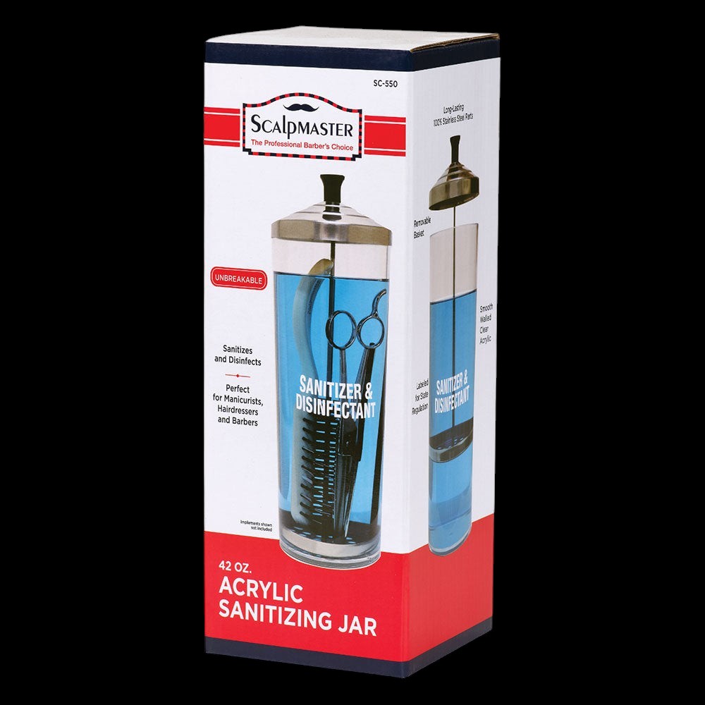 Scalpmaster Acrylic Sanitizing Jar 42oz by Beauty Supply 123 Outlet