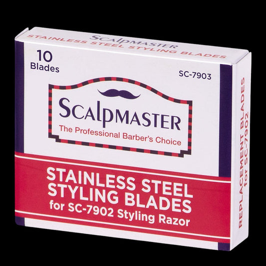 Scalpmaster Replacement Blades for SC-7900 Shaving Razor 10ct by Beauty Supply 123 Outlet