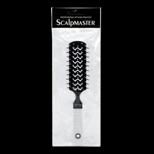 Scalpmaster 7 Row Vent Brush w/ Rubber Grip Handle by Beauty Supply 123 Outlet