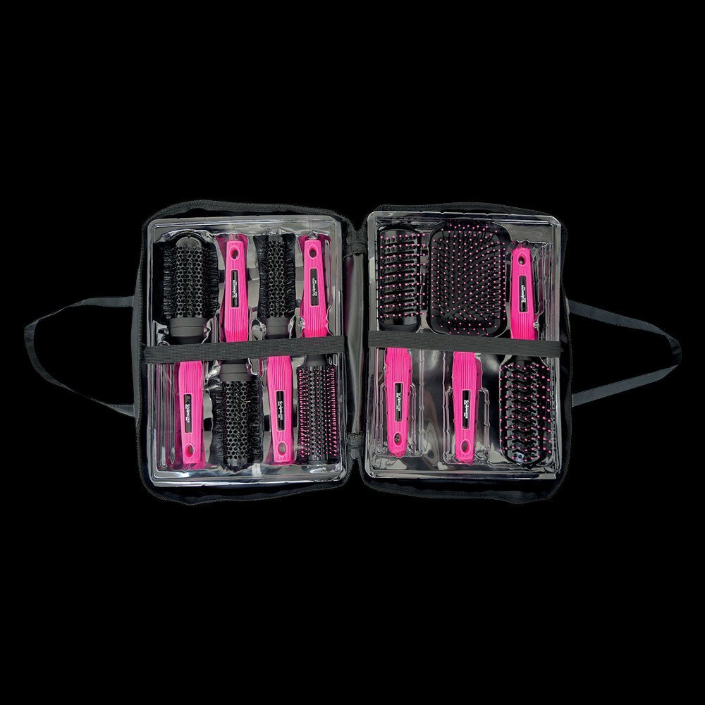 Scalpmaster Rebel Collection 7pc Brush Set, Pink by Beauty Supply 123 Outlet