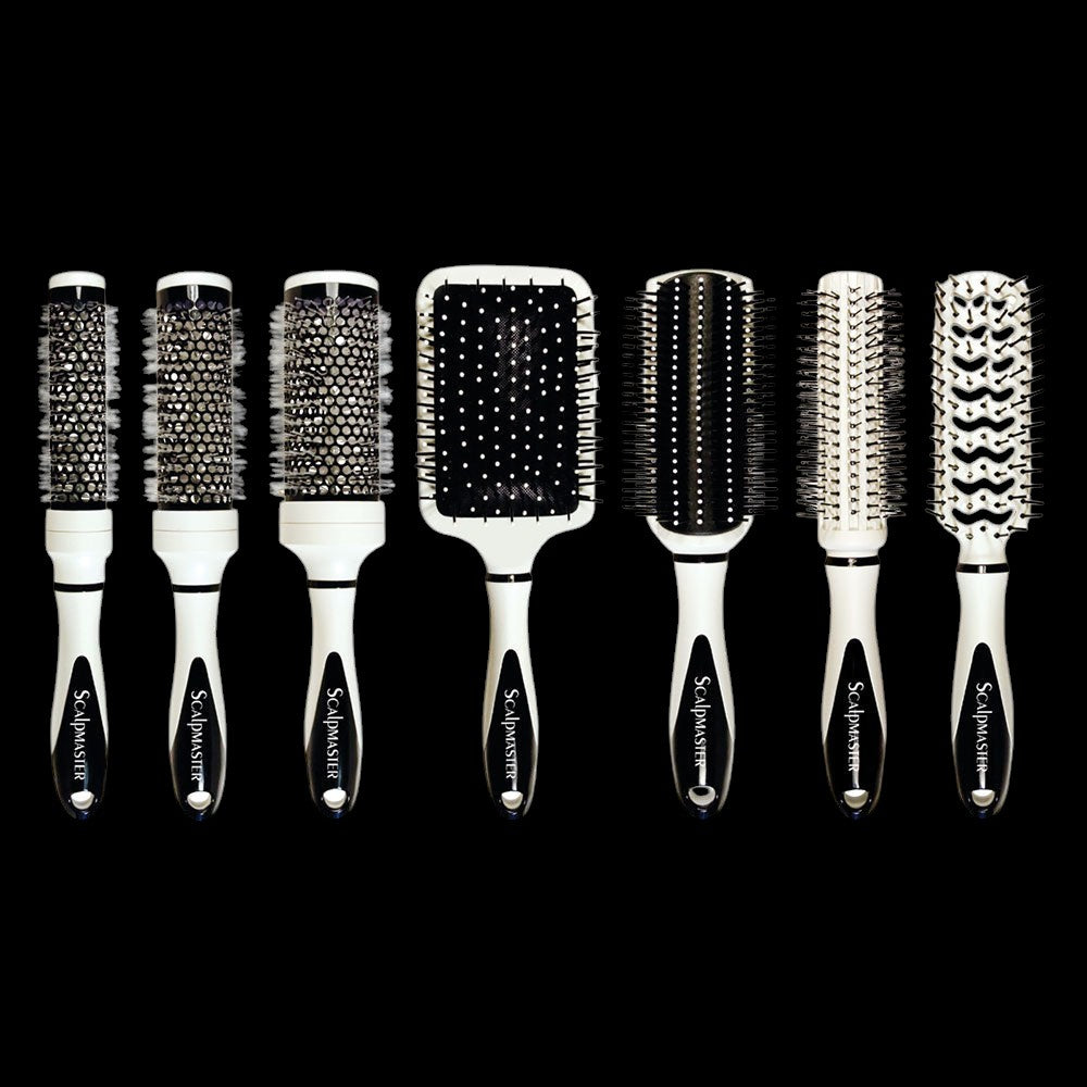 Scalpmaster 7pc Ceramic Brush Set W/ Carry Case by Beauty Supply 123 Outlet