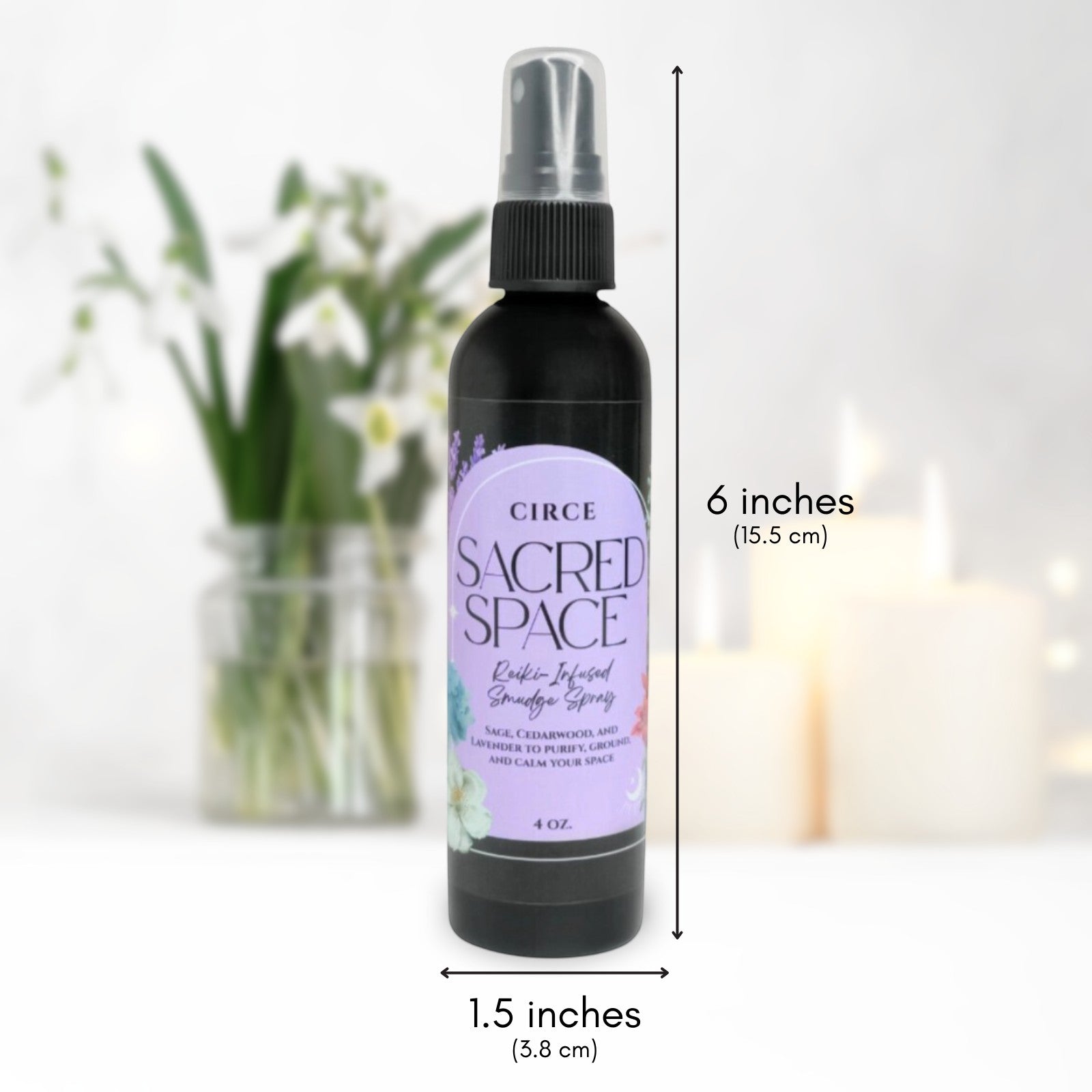 Sacred Space Smudge Spray – 4 oz Cleansing & Purifying Mist by Circe Boutique