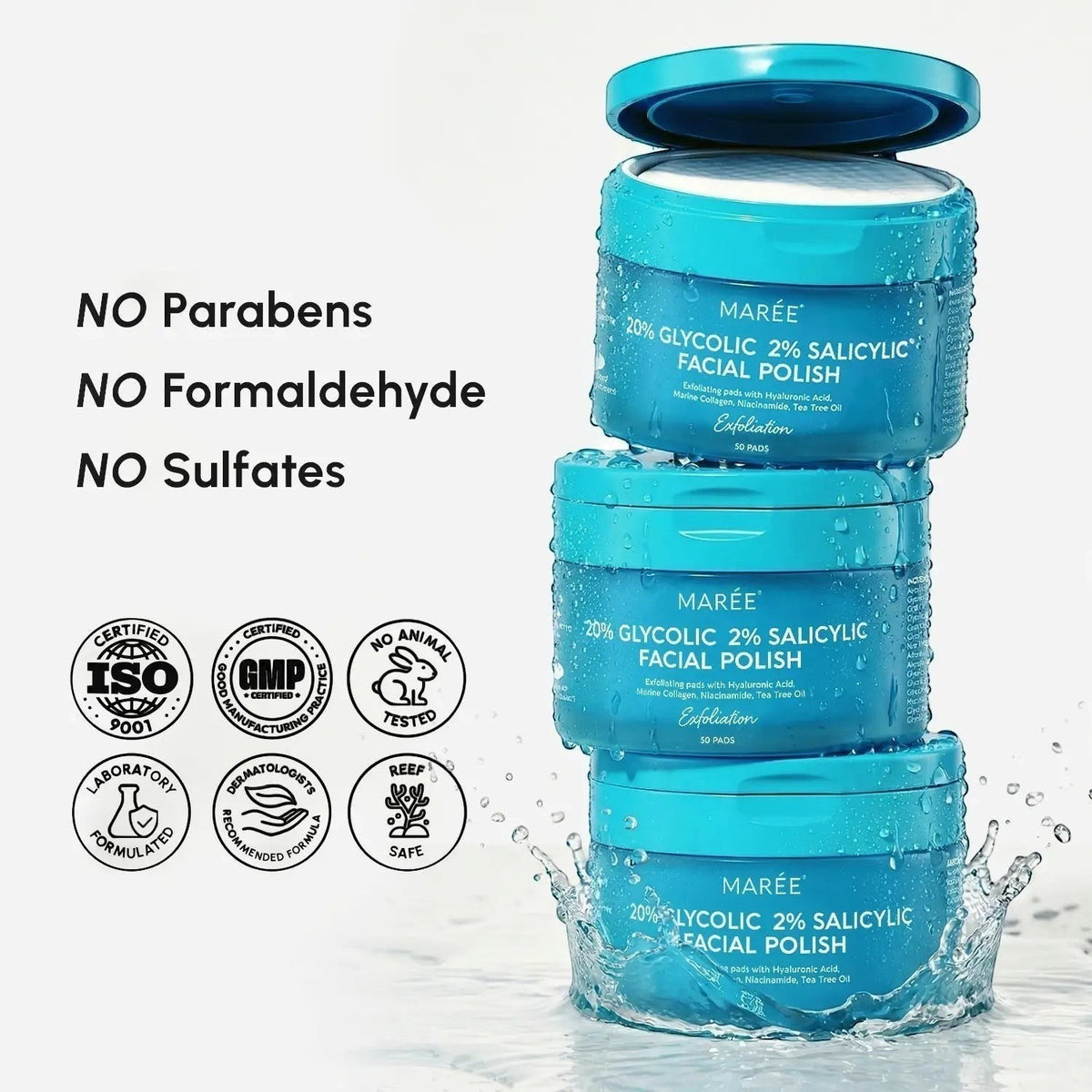 Glycolic & Salicylic Acid Peel Pads by Maree