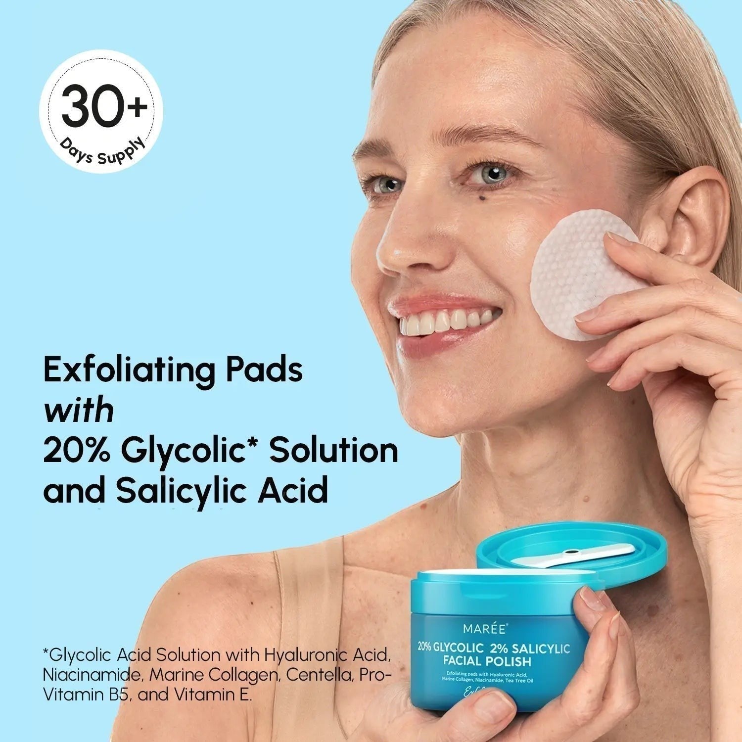 Glycolic & Salicylic Acid Peel Pads by Maree