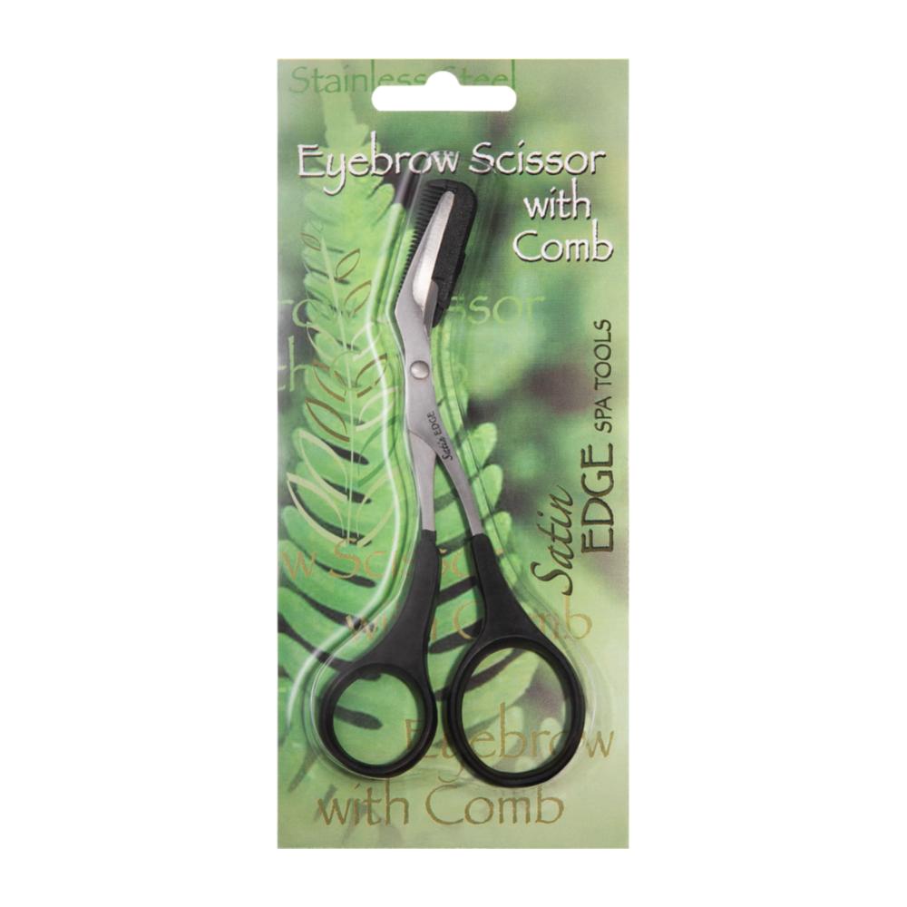 Satin Edge Eyebrow Scissor with Comb by Beauty Supply 123 Outlet